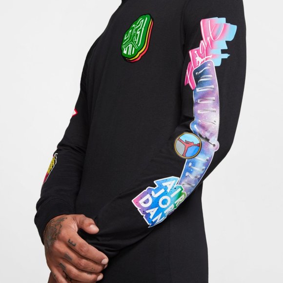 Air Jordan Photo Repeat Long Sleeve T-Shirt. Mens - Picture 2 of 9